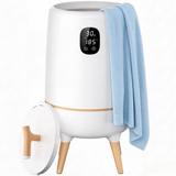 Atilioo Towel Warmer with Aroma Box, 20L Rapid Heated Towel Warmers Bucket with 8H Timer, Auto Shut Off, Fits Oversized Towels, Bathrobes, Blankets, Khaki