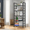 IULULU Book Shelf,  5 Tier Bookcase, Modern, Industrial Storage for Home/Office