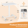 IULULU Mobile Standing Desk, Small Rolling Desk with Wheels, Pneumatic Adjustable Workstation for Home
