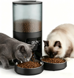 Atilioo Automatic Cat Feeder, 4L WiFi Pet Food Dispenser with App Control, Dry Food, Dual Power Supply, Timed Portion Control for Cats & Small Dogs, White