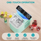 Atilioo Countertop Ice Maker with Handle, Ice in 6Mins, 26 Lbs/24H, 2 Sizes Bullet, Portable Ice Maker Machine with Self-Cleaning for Home/Bar/Camping/RV, Black