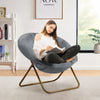 IULULU Comfy Saucer Chair, XL Folding Faux Fur Lounge Chair for Home, Kids & Adults