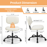 IULULU PU Leather Office Desk Chair, Swivel Chair for Adults/Students