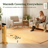 Haysky Portable Space Heater, 1400W Fast Heating with Thermostat & Remote, Overheat/Tip-Over Protection, Quiet Electric Heater for Bedroom, Office