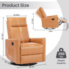 IULULU Recliner, Nursery Glider Rocker with Large Footrest, High Back, Deep Seat