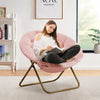 IULULU Comfy Saucer Chair, XL Folding Faux Fur Lounge Chair for Home, Kids & Adults