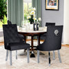 IULULU Dining Chairs Set of 2 with Stainless Steel Legs and Lion Head Handles
