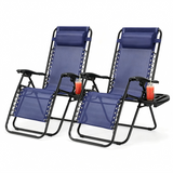 Atilioo Zero Gravity Chairs, Folding Patio Lounge Chair with Adjustable Pillows & Cup Holder, 400 LBS Outdoor Oversized Reclining Chairs for Backyard Lawn Camping, Black-Green