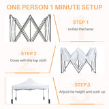 IULULU 10x10 Canopy, Heavy-Duty Party Tent, Waterproof Shade with Sand Bags