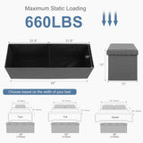 Atilioo 43 Inch Folding Storage Ottoman Bench, 3 in 1 Ottoman with Storage, Padded Seat, Foot Rest Stool, Storage Chest for End of Bed, Living Room, Bedroom, Entryway, Load 660 lbs, Gray