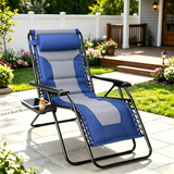 Atilioo Zero Gravity Chairs, Folding Patio Lounge Chair with Adjustable Pillows & Cup Holder, 400 LBS Outdoor Oversized Reclining Chairs for Backyard Lawn Camping, Black-Green