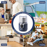 IULULU Cordless Coffee Grinder, USB Rechargeable, 85 Grinds, Blue