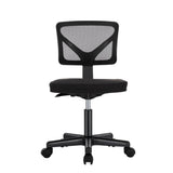 Atilioo Office Chair, Ergonomic Low-Back Mesh Computer Desk Chair with Lumbar Support, Armless Swivel Rolling Chair for Home Bedroom Study Office, Ideal for Students and Adults