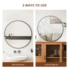 IULULU Round Mirror, Aluminum Frame Wall Mirror for Home