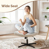 IULULU Wide Armless Desk Chair, No Wheels, Adjustable Height
