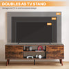 IULULU 55-60" TV Stand, Mid-Century Console with Storage