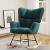 IULULU Rocking Chair, Ergonomic High Back, Comfy Seat with Side Support