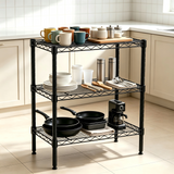 Atilioo 4-Tier Metal Wire Storage Shelves, Heavy Duty Standing Storage Shelf Units, Mesh Rack for Kitchen Pantry Closet Organizers, 23.2" W x 13.4" D x 47.1" H