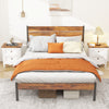 IULULU Metal Platform Bed Frame - Mattress Foundation with Headboard & Footboard, 700LBS Wooden Slats, No Box Spring, Noise-Free, Easy Assembly