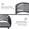 IULULU 3-Piece Outdoor Bistro Set, All-Weather Woven Rope Patio Furniture with Cushions & Table