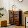 Atilioo 5 Drawer Dresser, Fabric Storage Chest with TV Stand, Open Shelf, Adjustable Feet, Bedroom or Living Room, Black