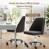IULULU Office Desk Chair, Modern Cute Rolling Vanity Swivel Task Chairs with Wheels, Comfortable Back Seat Armless