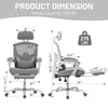 IULULU Office Desk Chair with Footrest, High-Back Mesh Rolling Swivel Reclining Chairs