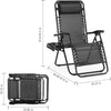 Atilioo  Zero Gravity Chairs, Set of 2 Portable Recliner Beach Camping Patio Outdoor Folding Lounge Chair with Cup Holder Trays and Adjustable Pillow for Poolside, Garden, Backyard, Lawn