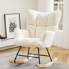 IULULU Rocking Chair, Ergonomic High Back, Comfy Seat with Side Support