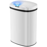 LIFERECORD 13 Gallon Automatic Kitchen Trash Can with Lid, Stainless Steel Motion Sensor Hands Free Soft Close Lid Garbage Bin for Kitchens, Home Office