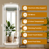 IULULU Full-Length Mirror with LEDs, Aluminum Frame, 3-Color Dimmable Light for Bedroom