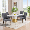 IULULU Dining Chairs, Upholstered Featuring Tufted Back Design and Solid Wood Legs Set of 2
