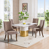 IULULU Dining Chairs, Upholstered Featuring Tufted Back Design and Solid Wood Legs Set of 2