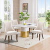 IULULU Dining Chairs, Upholstered Featuring Tufted Back Design and Solid Wood Legs Set of 2