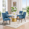 IULULU Dining Chairs, Upholstered Featuring Tufted Back Design and Solid Wood Legs Set of 2