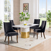 IULULU Dining Chairs, Upholstered Featuring Tufted Back Design and Solid Wood Legs Set of 2