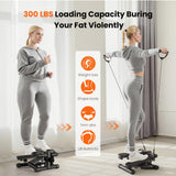 Atilioo Mini Steppers for Exercise at Home, Steppers for Exercise at Home with Resistance Bands, 300 lbs Weight Capacity
