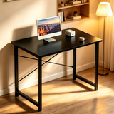 Atilioo Modern Computer Desk, Office Writing Study PC Table for Kids & Students with Storage Bag & Headphone Hooks for Home Bedroom, 31" Rustic Brown