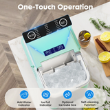 Atilioo Countertop Ice Maker with Handle, Ice in 6Mins, 26 Lbs/24H, 2 Sizes Bullet, Portable Ice Maker Machine with Self-Cleaning for Home/Bar/Camping/RV, Black