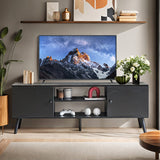 IULULU 55-60" TV Stand, Mid-Century Console with Storage