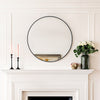 IULULU Round Mirror, Aluminum Frame Wall Mirror for Home