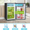 IULULU Upgraded 3.2 Cu.Ft Mini Fridge with Freezer for Bedroom/Dorm/Office, Compact, Low Noise