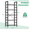 IULULU Book Shelf,  5 Tier Bookcase, Modern, Industrial Storage for Home/Office