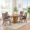 IULULU Dining Chairs, Upholstered Featuring Tufted Back Design and Solid Wood Legs Set of 2