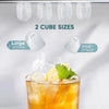IULULU Portable Ice Maker, 9 Cubes/6 Mins, 26.5lbs/24Hrs, Self-Cleaning, Quiet, with Scoop, Basket, Handle for Parties