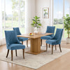 IULULU Dining Chairs, Upholstered Featuring Tufted Back Design and Solid Wood Legs Set of 2