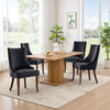 IULULU Dining Chairs, Upholstered Featuring Tufted Back Design and Solid Wood Legs Set of 2