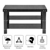 IULULU 3-Tier Bamboo Shoe Rack Bench Organizer Storage Shelf for Entryway Bedroom Living Room Balcony