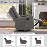 IULULU Recliner, Nursery Glider Rocker with Large Footrest, High Back, Deep Seat