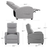 IULULU Recliner Chair, Home Theater Seat with Lumbar Support for Living Room